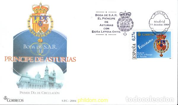 Sellos: 449303 MNH ESPA&Ntilde;A 2004 BODA DEL PRINCIPE FELIPE DE BORBON Y DO&Ntilde;A LETIZIA ORTIZ