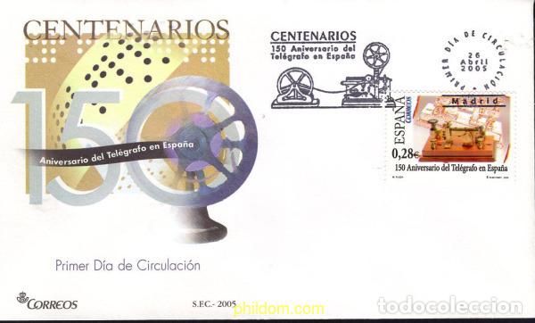 Sellos: 449829 MNH ESPA&Ntilde;A 2005 150 ANIVERSARIO DEL TELEGRAFO EN ESPA&Ntilde;A