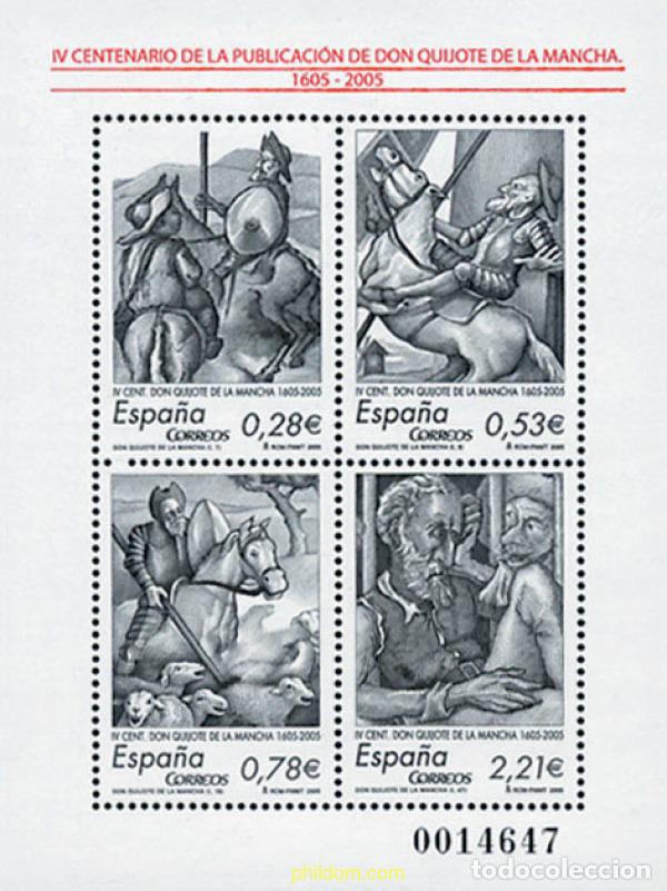 Sellos: 154962 MNH ESPA&Ntilde;A 2005 IV CENTENARIO DE LA PUBLICACION DEL QUIJOTE