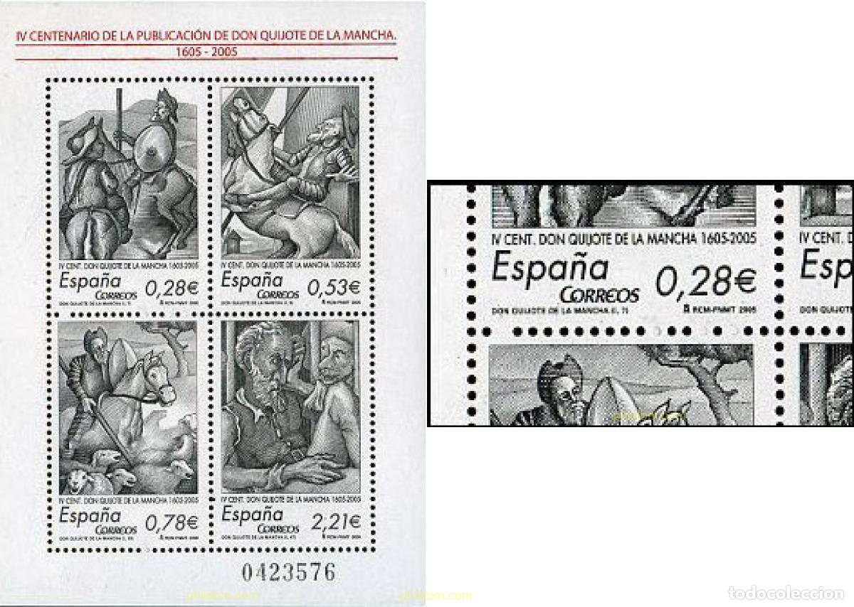 Sellos: 209165 MNH ESPA&Ntilde;A 2005 IV CENTENARIO DE LA PUBLICACION DEL QUIJOTE