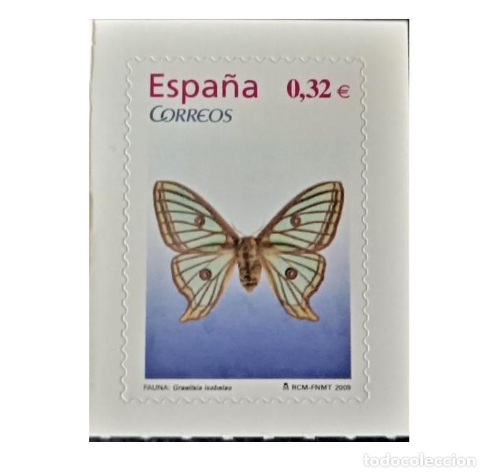 Sellos: Edifil 4463 MNH SIN FIJASELLOS sello Espa&ntilde;a 2009 Flora y Fauna Graelisia Isabelae