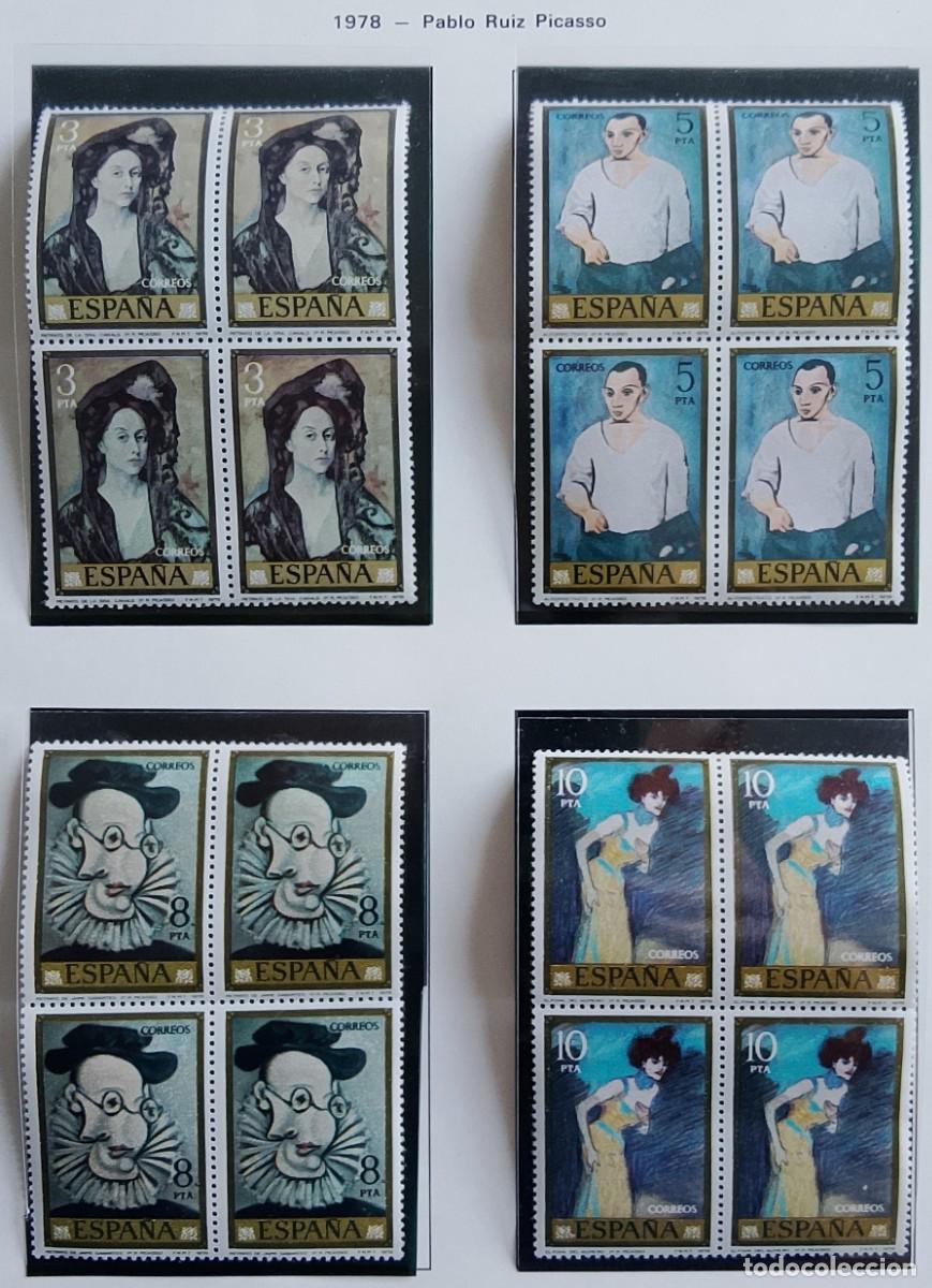 Timbres: Sellos en bloque de 4. Edifil 2481/88. Pintor Pablo Ruiz Picasso. A&ntilde;o 1978.