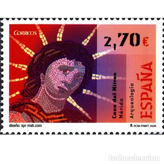Sellos: Edifil 4470 MNH SIN FIJASELLOS sello Espa&ntilde;a 2009 Arqueologia Casa del Mitreo