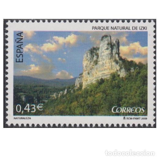 Sellos: Edifil 4481 MNH SIN FIJASELLOS sello Espa&ntilde;a 2009 Naturaleza Parque Natural de Izki Alava