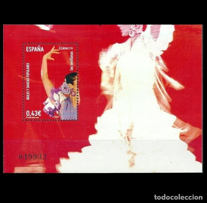 Sellos: Edifil 4485 HB MNH SIN FIJASELLOS sello Espa&ntilde;a 2009 Bailes Populares Las Sevillanas