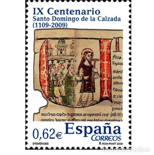 Sellos: Edifil 4488 MNH SIN FIJASELLOS sello Espa&ntilde;a 2009 IX Centenario Santo Domingo de la Calzada