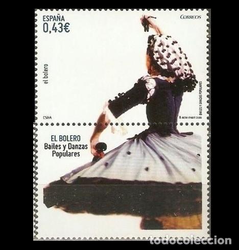 Briefmarken: Edifil 4489 MNH SIN FIJASELLOS sello Espa&ntilde;a 2009 Danzas Populares Bolero