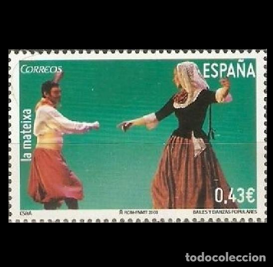 Sellos: Edifil 4490 MNH SIN FIJASELLOS sello Espa&ntilde;a 2009 Danzas Populares La Mateixa