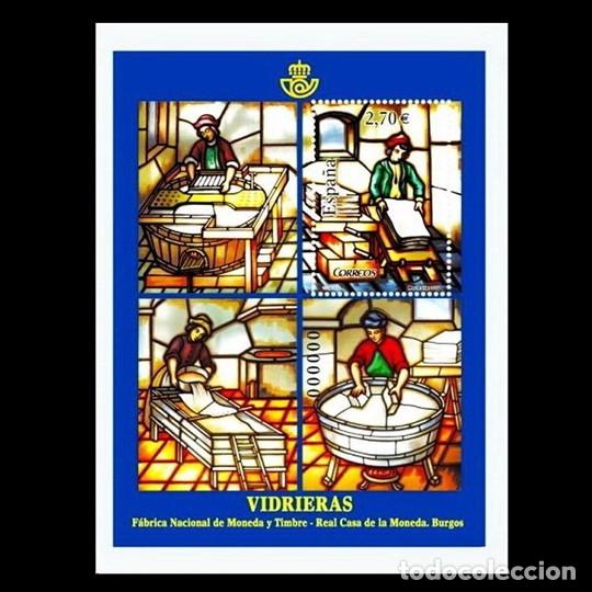 Sellos: Edifil 4491 HB MNH SIN FIJASELLOS sello Espa&ntilde;a 2009 Vidrierias Burgos