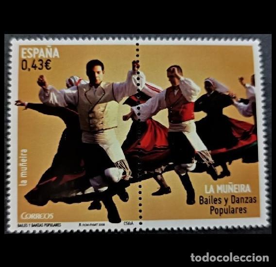 Sellos: Edifil 4501 MNH SIN FIJASELLOS sello Danzas Populares La mu&ntilde;eira Espa&ntilde;a 2009