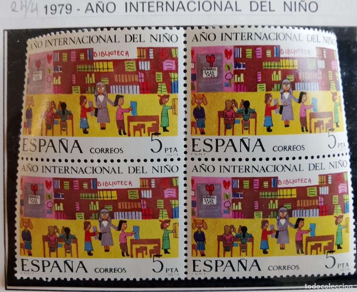 Sellos: Sellos en bloque de 4. Edifil 2519. A&ntilde;o Internacional del Ni&ntilde;o. A&ntilde;o 1979.