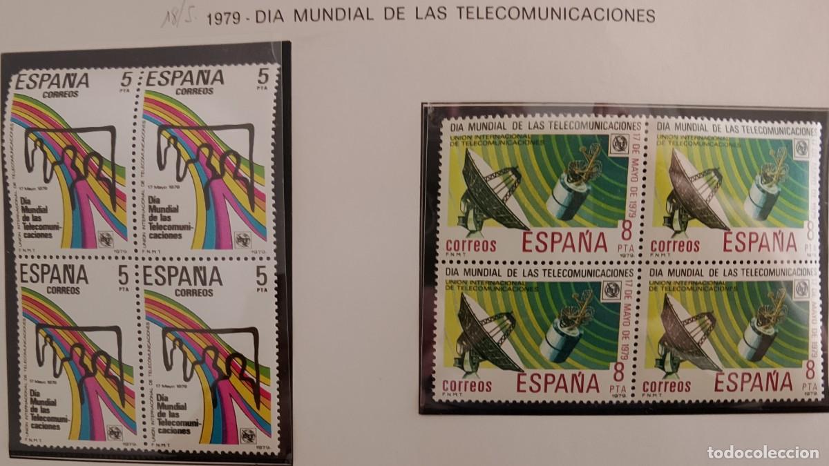 Timbres: Sellos en bloque de 4. Edifil 2522/23. D&iacute;a Mundial de las Telecomunicaciones. A&ntilde;o 1979.