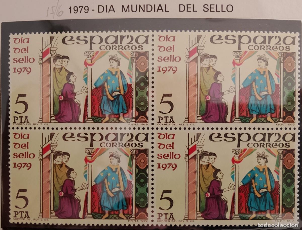 Timbres: Sellos en bloque de 4. Edifil 2526. D&iacute;a del Sello. A&ntilde;o 1979.