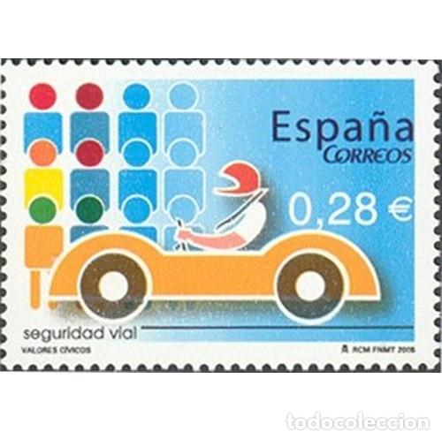 Sellos: Edifil 4150 MNH SIN FIJASELLOS sello Espa&ntilde;a 2005 Seguridad Vial Valores Civicos