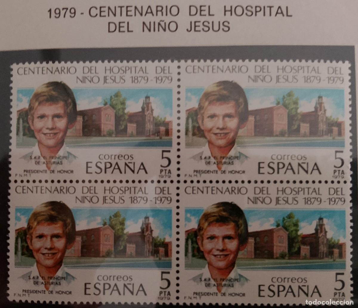 Timbres: Sellos en bloque de 4. Edifil 2548. Centenario del Hospital del Ni&ntilde;o Jes&uacute;s. A&ntilde;o 1979.