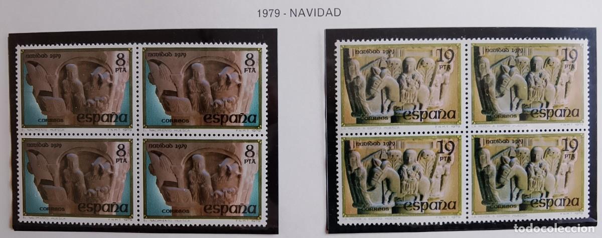 Sellos: Sellos en bloque de 4. Edifil 2550/51. Navidad (XXII Serie). A&ntilde;o 1979.