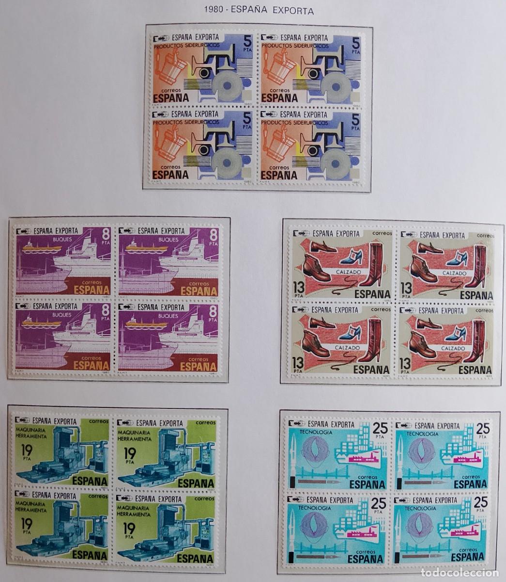 Timbres: Sellos en bloque de 4. Edifil 2563/67. Espa&ntilde;a Exporta (I Serie). A&ntilde;o 1980.