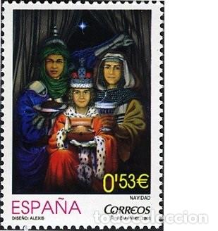 Sellos: Edifil 4195 MNH SIN FIJASELLOS sello Espa&ntilde;a 2005 Los 3 Reyes Magos Navidad
