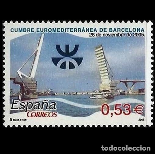 Sellos: Edifil 4195 MNH SIN FIJASELLOS sello Espa&ntilde;a 2005 Cumbre Euromediterranea