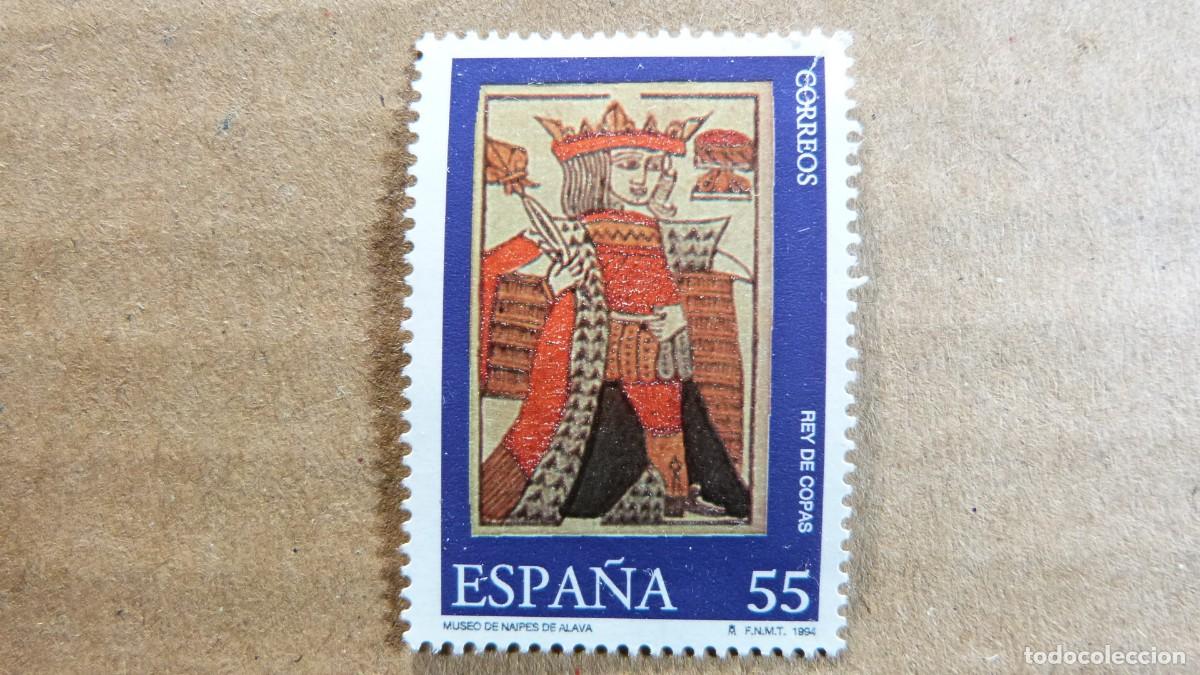 Sellos: Sello Espa&ntilde;a Rey de Copas Museo de Naipes de Alava 55 pesetas