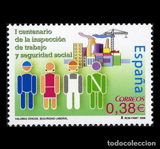 Sellos: Edifil 4227 MNH SIN FIJASELLOS sello de Espa&ntilde;a 2006 Inspeccion Trabajo y Seguridad Social