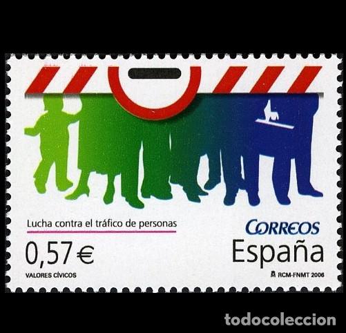 Sellos: Edifil 4228 MNH SIN FIJASELLOS sello de Espa&ntilde;a 2006 Lucha contra el Trafico de Personas