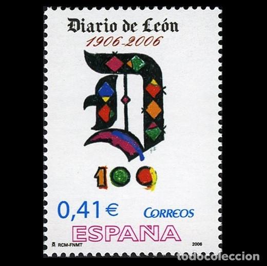 Sellos: Edifil 4229 MNH SIN FIJASELLOS sello de Espa&ntilde;a 2006 Diario de Le&oacute;n