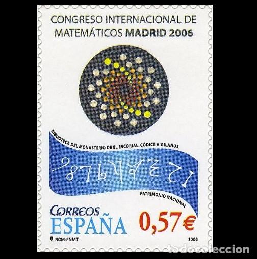 Sellos: Edifil 4239 MNH SIN FIJASELLOS sello de Espa&ntilde;a 2006 Congreso Internacional de Matematicas