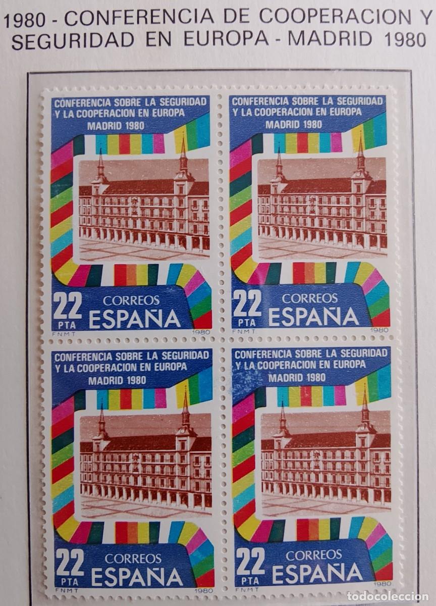 Timbres: Sellos en bloque de 4. Edifil 2592. Conferencia sobre la Seguridad y la Cooperaci&oacute;n en Europa. 1980.