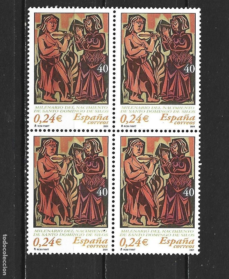 Sellos: ESPA&Ntilde;A EDIFIL NUM. 3817 ** SERIE COMPLETA SIN FIJASELLOS EN BLOQUE DE 4
