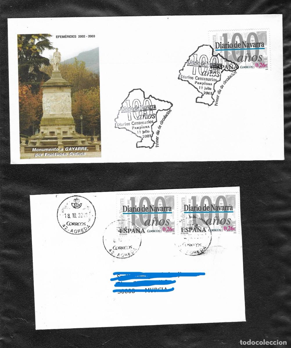 Sellos: SPD y carta Diario de Navarra. 2003