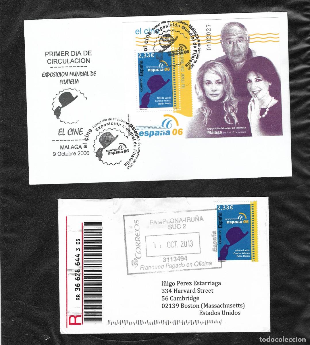 Sellos: SPD y carta .Exposici&oacute;n Mundial de Filatelia. Malaga 2006