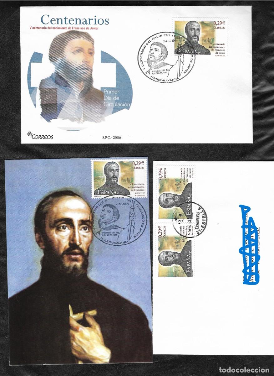 Sellos: SPD , carta y tarjeta. san Francisco Javier. 2006