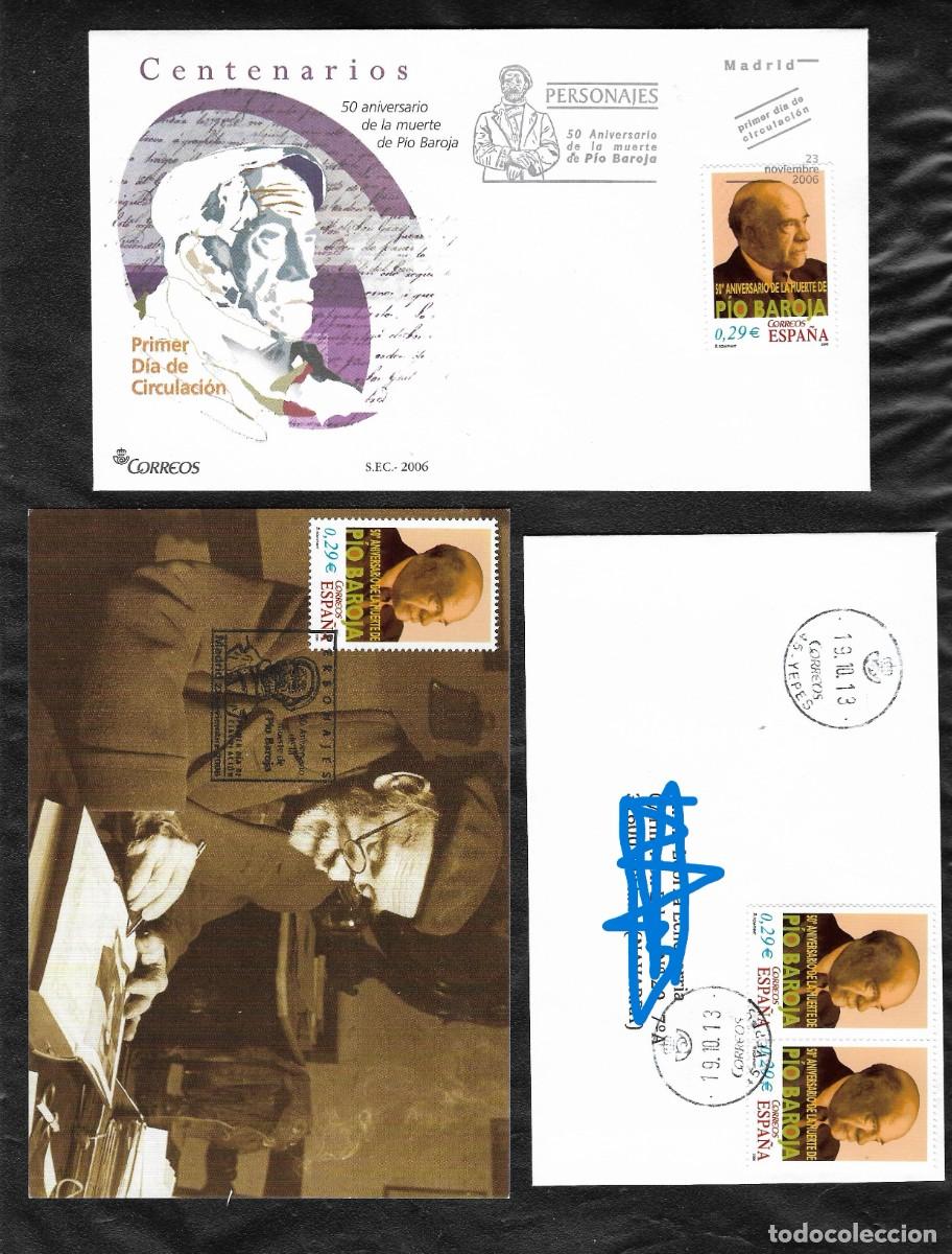 Sellos: SPD , carta y tarjeta Pio Baroja . 2006