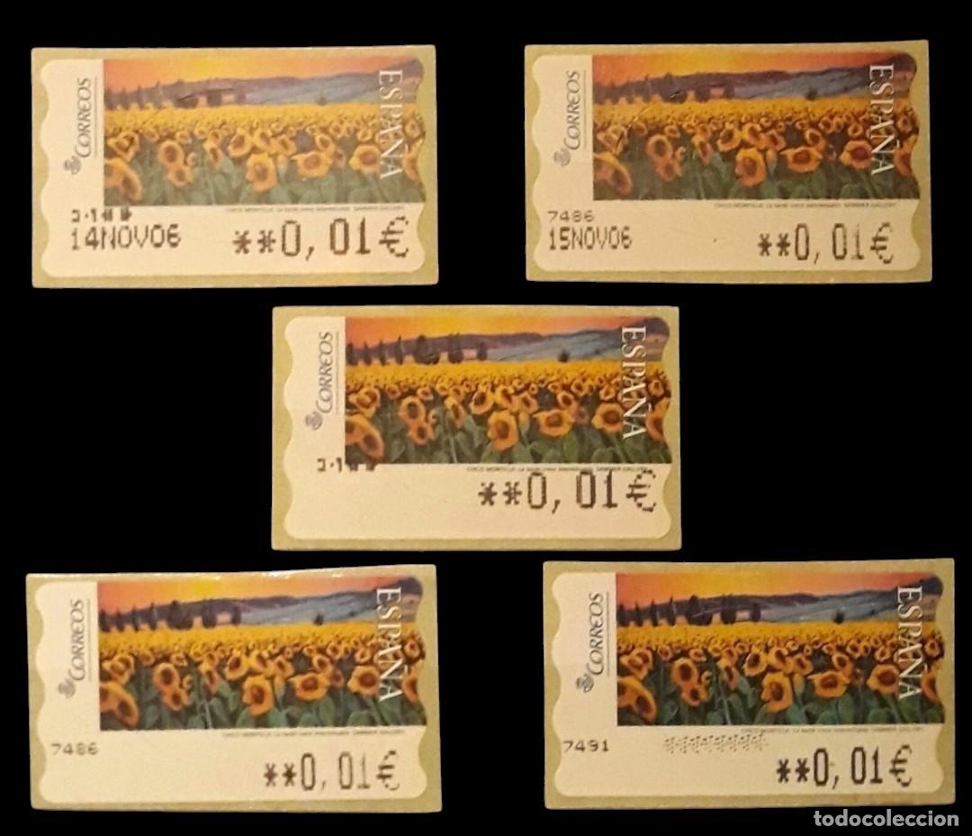 Sellos: ESPA&Ntilde;A ATMs. LA TARDE CRECE INTERMINABLEMENTE. LOTE DE 5 VARIEDADES. 5 DD/AA + 5 DD/EE. NUEVO - MNH