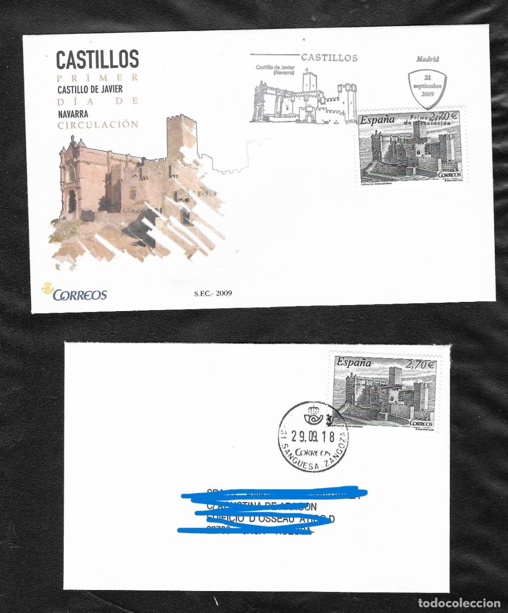 Sellos: SPD y Carta . Castillo de Javier Navarra. 2009