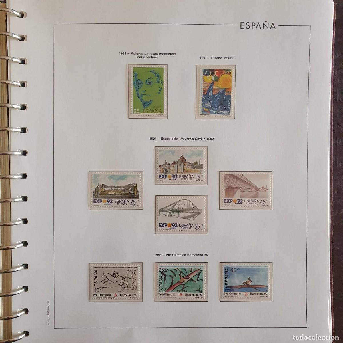 Timbres: A&Ntilde;O COMPLETO ESPA&Ntilde;A 1991 EDIFIL 3099 ** A 3151 ** MONTADO HOJAS EDIFIL