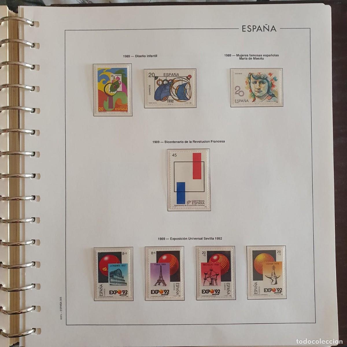 Sellos: A&Ntilde;O COMPLETO ESPA&Ntilde;A 1989 EDIFIL 2986 ** A 3046 **MONTADO HOJAS EDIFIL