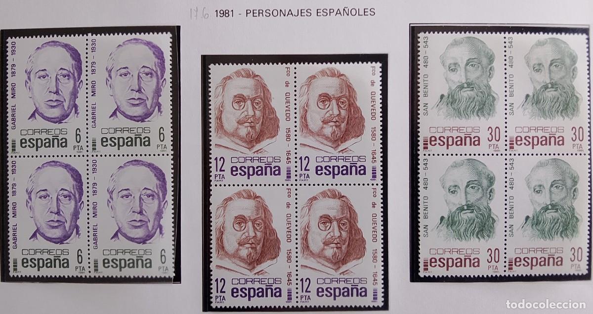 Timbres: Sellos en bloque de 4. Edifil 2618/20. Centenarios (I Serie). A&ntilde;o 1981.