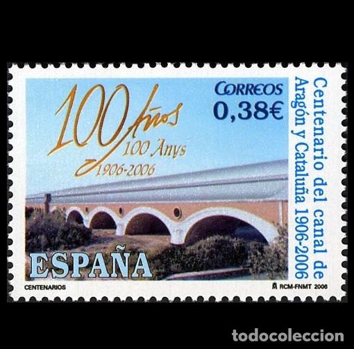 Sellos: Edifil 4257 MNH SIN FIJASELLOS sello de Espa&ntilde;a 2006 Centenario Canay Aragon y Catalunya 1906-2006