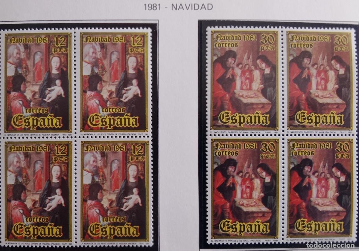 Timbres: Sellos en bloque de 4. Edifil 2633/34. Navidad (XXIV Serie). A&ntilde;o 1981.