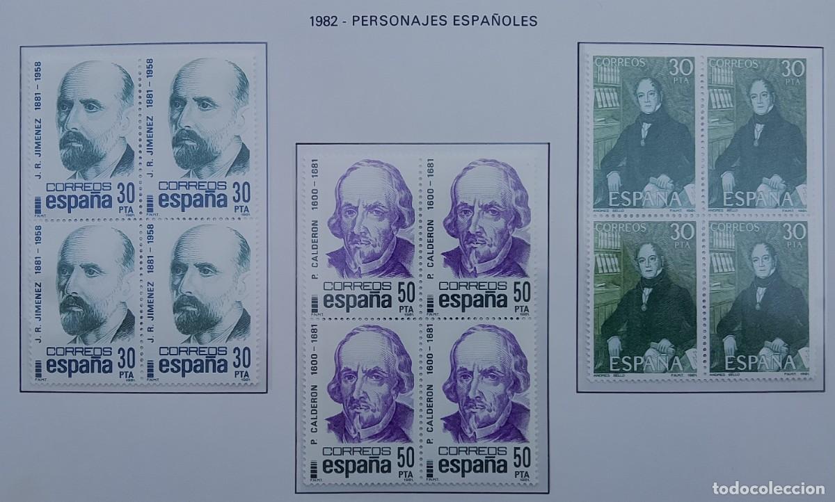 Timbres: Sellos en bloque de 4. Edifil 2646/48. Centenarios (III Serie). A&ntilde;o 1982.