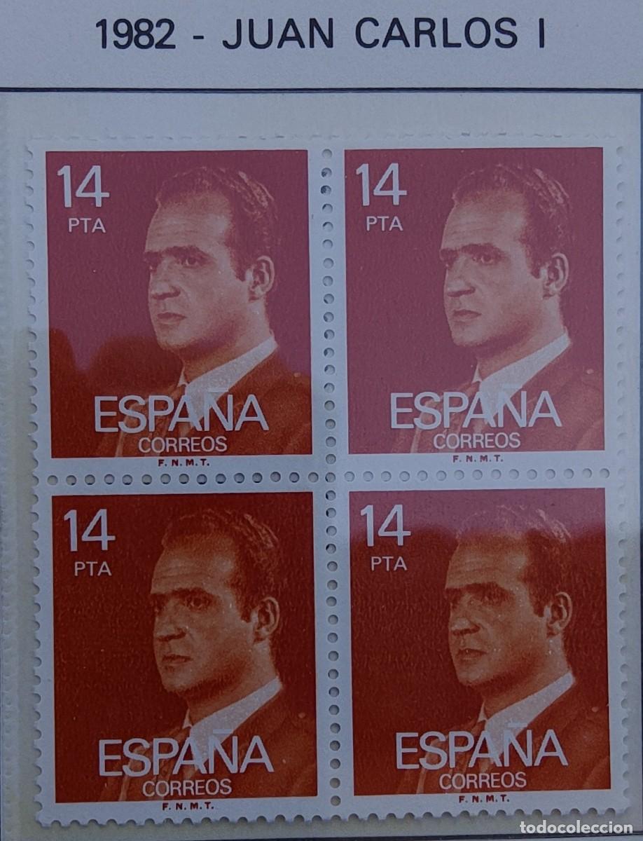 Sellos: Sellos en bloque de 4. Edifil 2650. S.M. Don Juan Carlos I. A&ntilde;o 1982.
