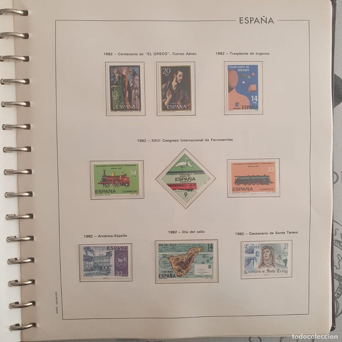 Sellos: A&Ntilde;O COMPLETO ESPA&Ntilde;A 1982 EDIFIL 2644 ** A 2684 ** MONTADO HOJAS EDIFIL
