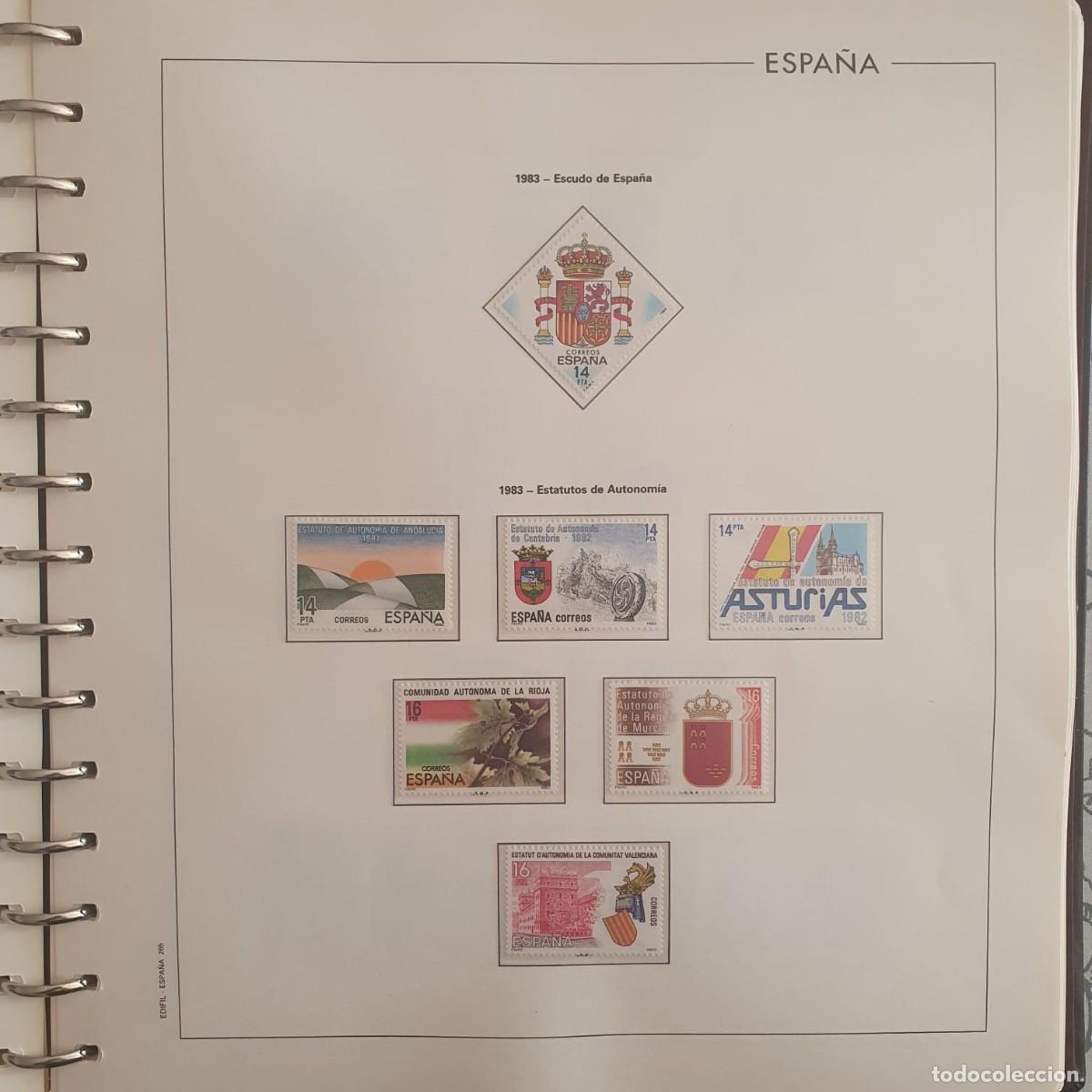 Sellos: A&Ntilde;O COMPLETO ESPA&Ntilde;A 1983 EDIFIL 2685 ** A 2731 ** MONTADO HOJAS EDIFIL