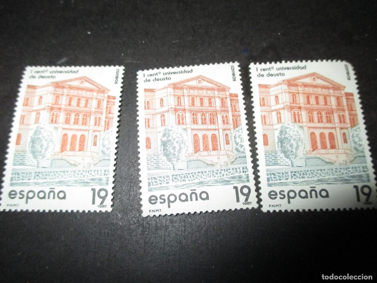 Sellos: 799- Lote 3 Sellos Espa&ntilde;a 1987 - Centenario Universidad de Deusto (MNH Impecable)