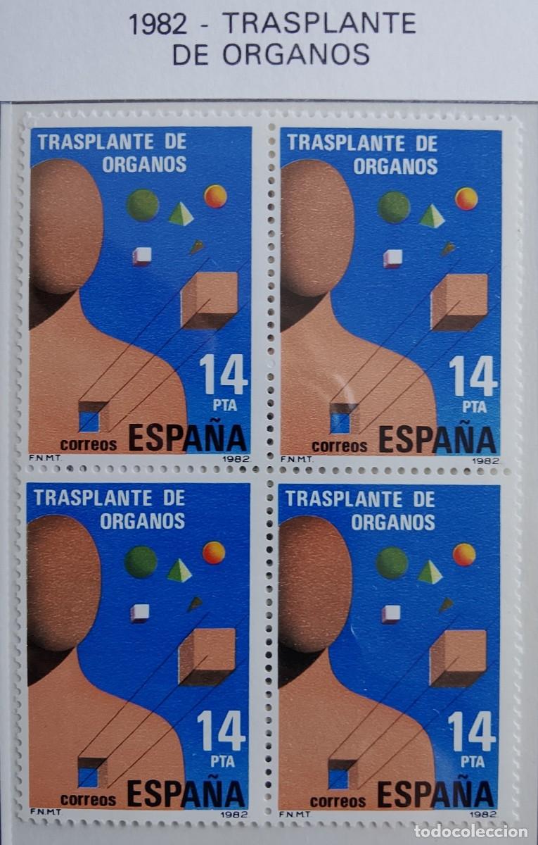 Briefmarken: Sellos Bloques de 4. Edifil 2669. Trasplante de &Oacute;rganos. A&ntilde;o 1982.