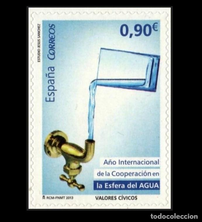 Sellos: Edifil 4777 MNH SIN FIJASELLOS sello de Espa&ntilde;a 2013 A&ntilde;o Internacional Cooperacion de Esfera del Agua