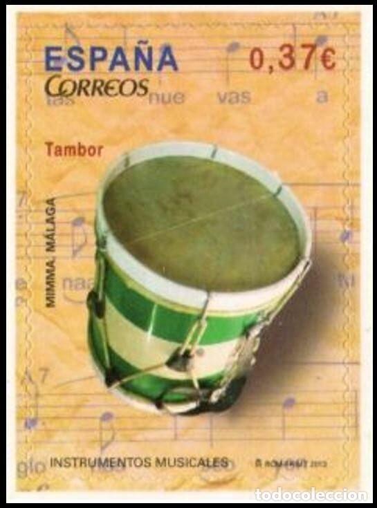 Sellos: Edifil 4781 MNH SIN FIJA SELLO Espa&ntilde;a 2013 Instrumentos Musicales Drum