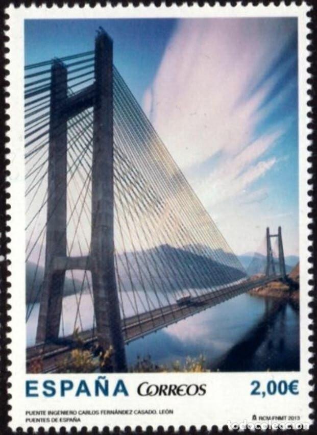 Sellos: Edifil 4817 MNH SIN FIJA SELLO Espa&ntilde;a 2013 Puente Ingeniero Carlos Fernandez Casado Le&oacute;n